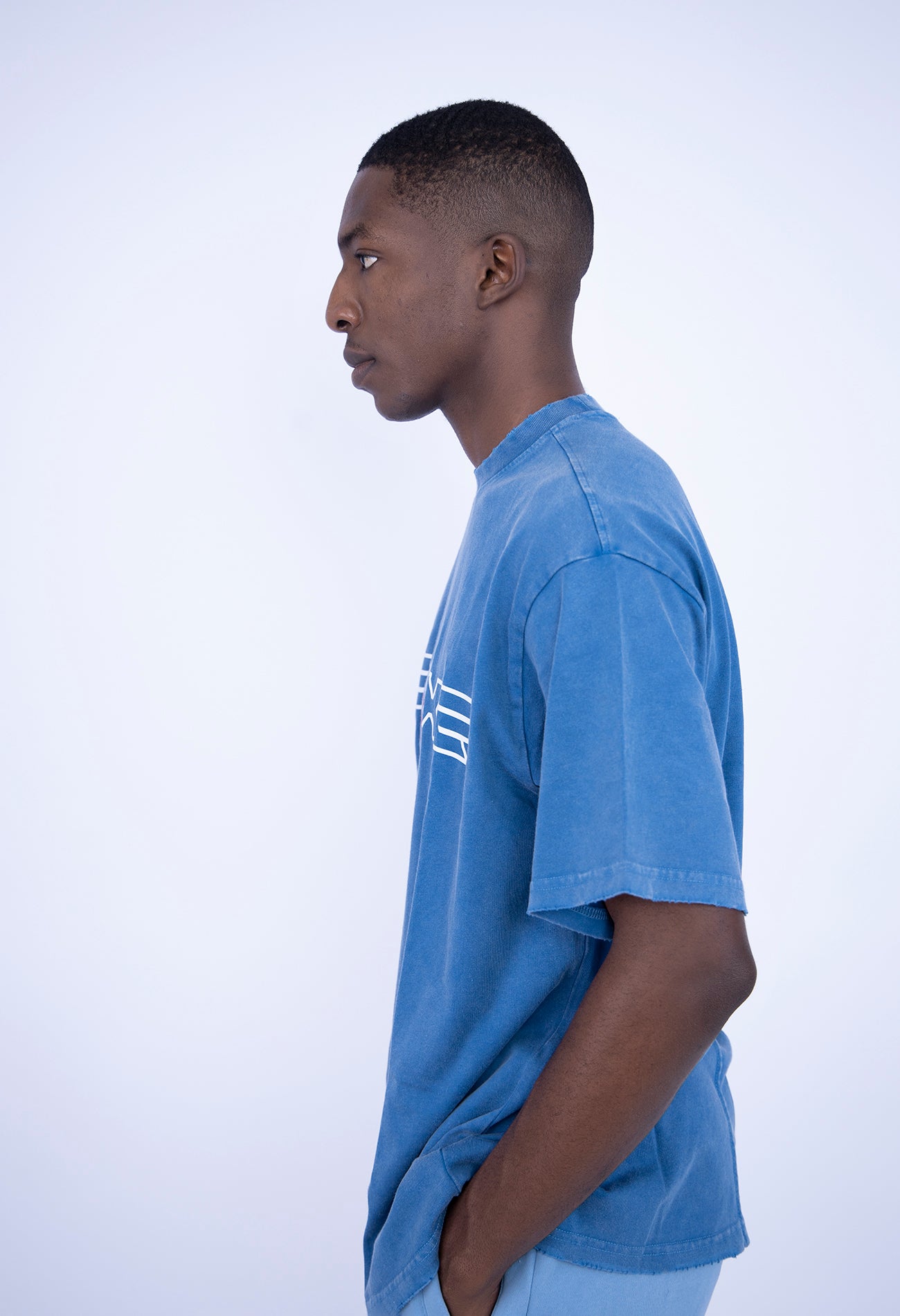 Blue Deluxe Faded Oversized T-Shirt
