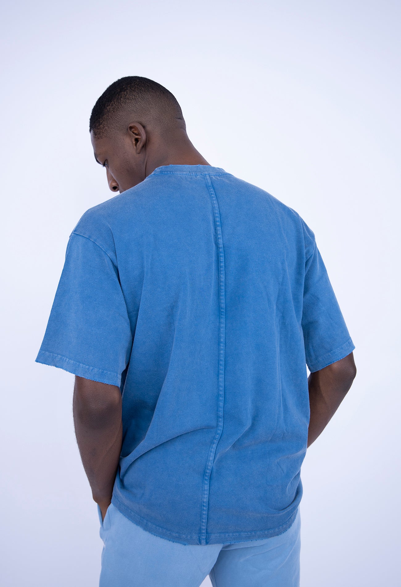 Blue Deluxe Faded Oversized T-Shirt