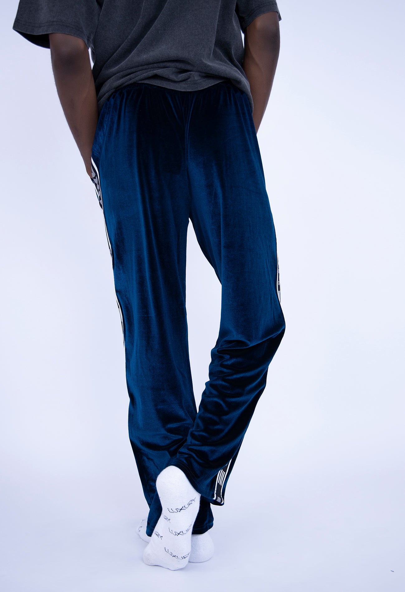 Blue Luxury Velvet Pants