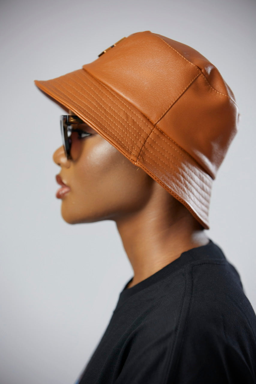LBS Brown Leather Hat