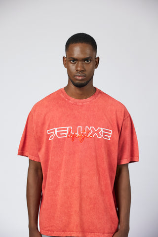 Red Deluxe Faded Oversized T-Shirt