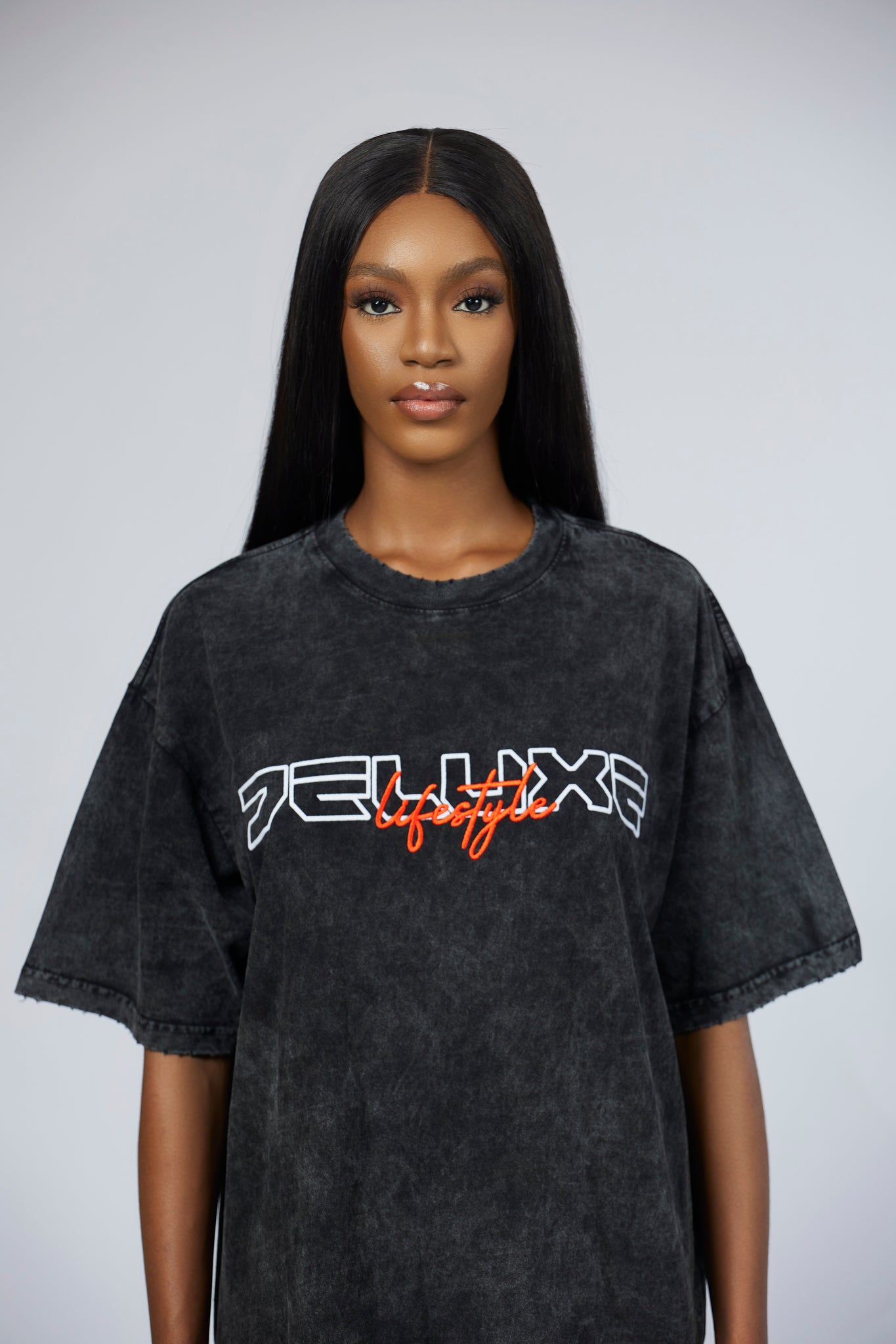 Black Deluxe Faded Oversized T-Shirt