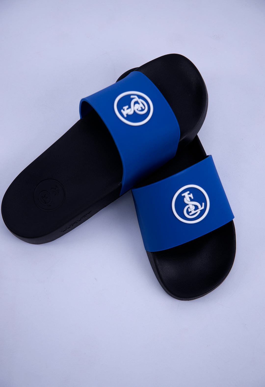 Blue Luxury Rubber Slides