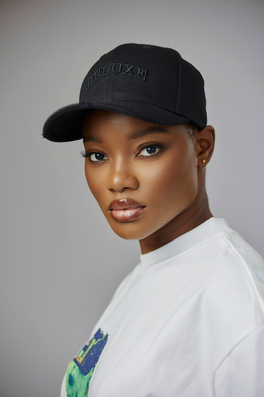 Black Deluxe Facecap