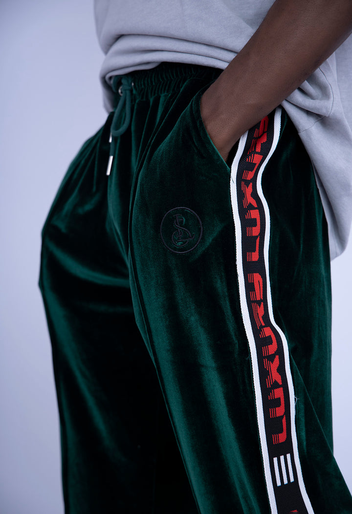 Green Luxury Velvet Pants