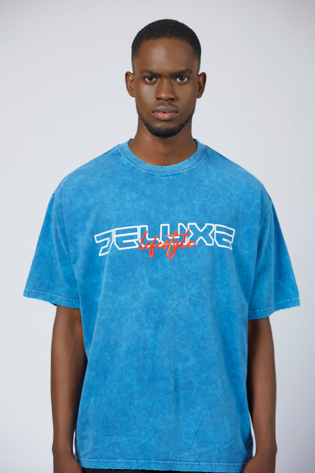 Blue Deluxe Faded Oversized T-Shirt